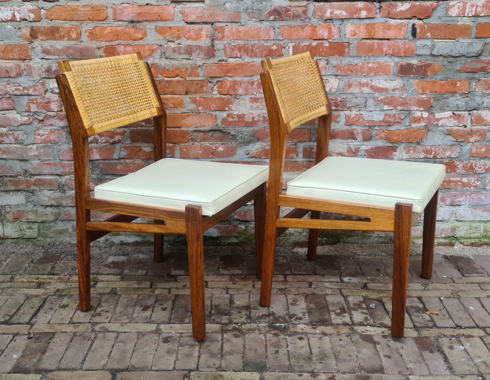 Twee vintage, design stoelen. Eetkamerstoelen, Twee, Ophalen of Verzenden, Topform