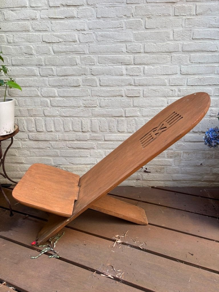 Afrikaanse stoel (geboortestoel) palaver stijl, Ophalen, Gebruikt, Hout