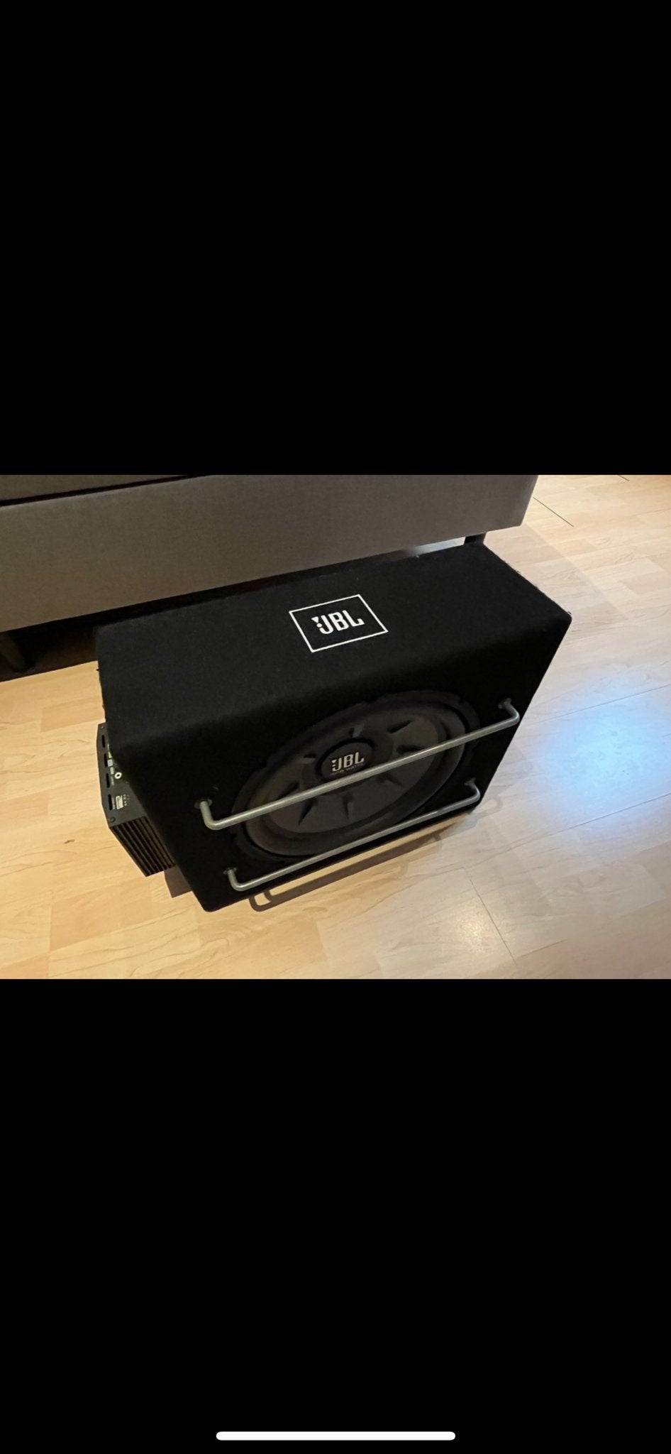 JBL Subwoofer met Versterker en Bekabeling - Complete Set, Ophalen, Gebruikt