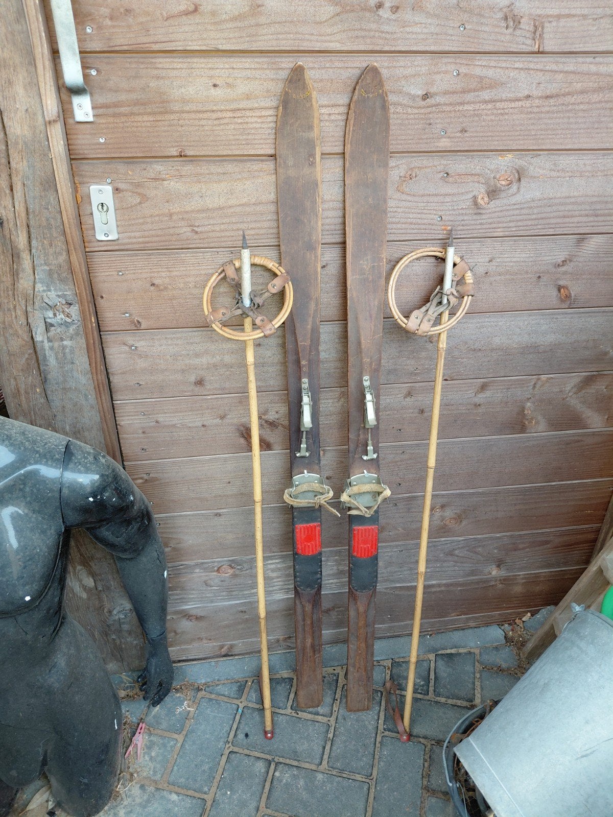 Oude ski's en stokken, Ophalen, Gebruikt, Ski's, Overige merken