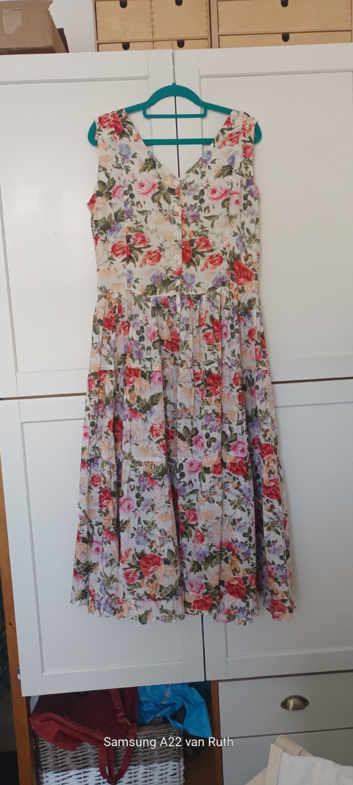 Romantische Segolene midi rozenjurk, maat 36/38, Kleding | Dames, Jurken, Meerkleurig, Ophalen of Verzenden, Segolene, Gedragen