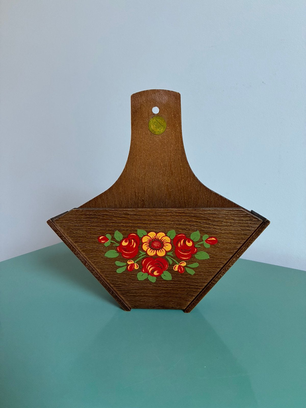 Vintage houten koffiefilterhouder van het merk Emsa, Overige typen, Hout, Ophalen of Verzenden, Zo goed als nieuw
