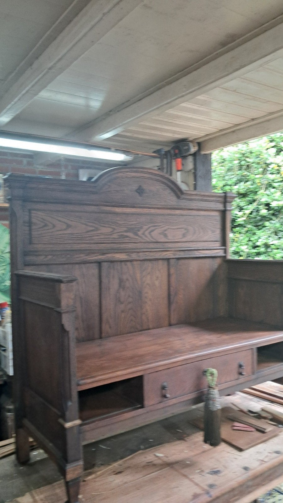 Mooie tuin of tarras bank, Ophalen, Hout