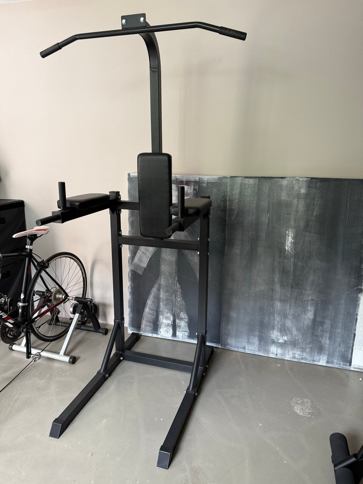 Power Tower / Dip Station / Optrekstation, Sport en Fitness, Fitnessapparatuur, Ophalen, Krachtstation, Armen, Zo goed als nieuw