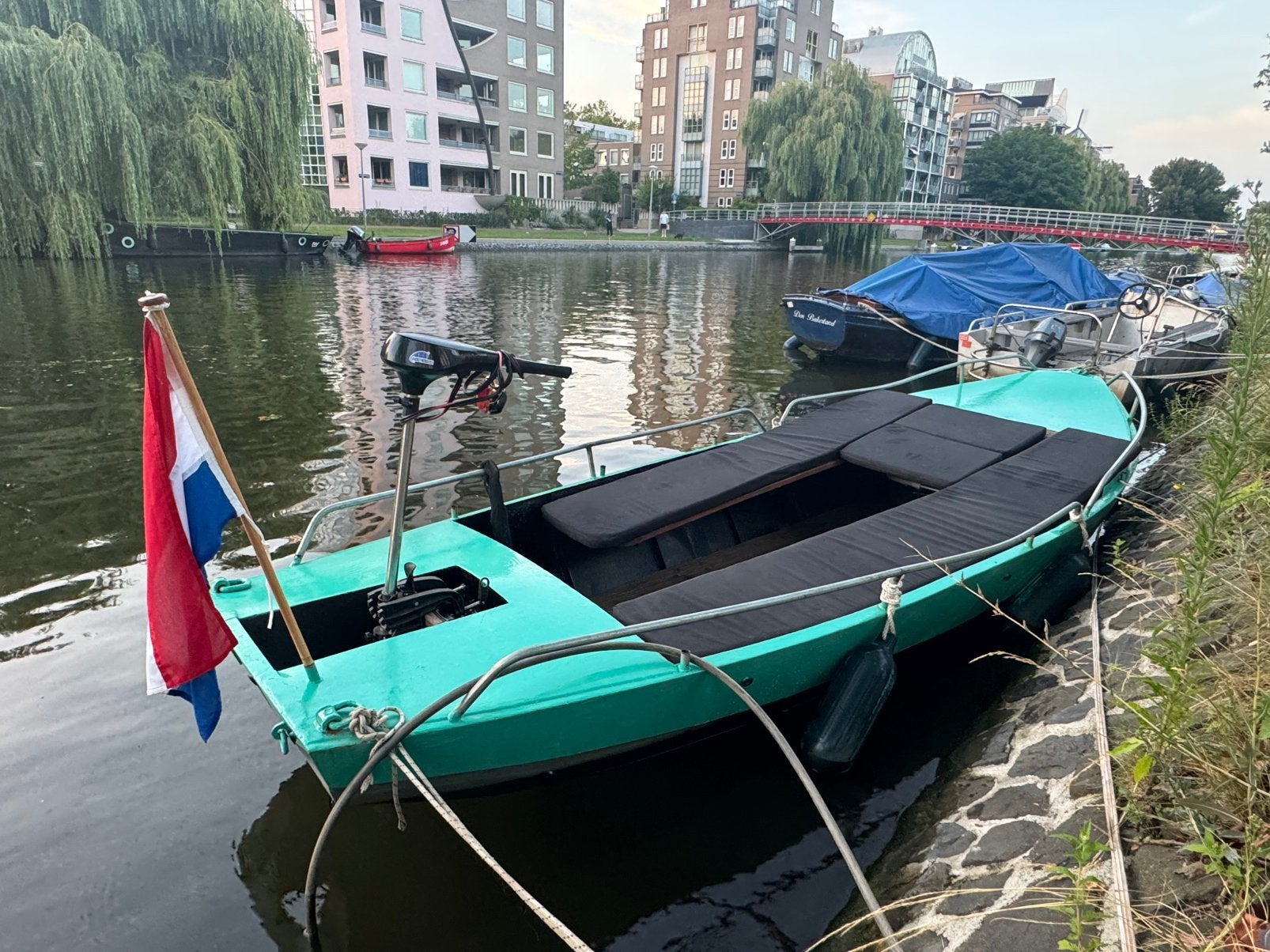 Elektrische boot voor 6-8 pers, Watersport en Boten, Kano's, Ophalen, Gebruikt, Overige typen