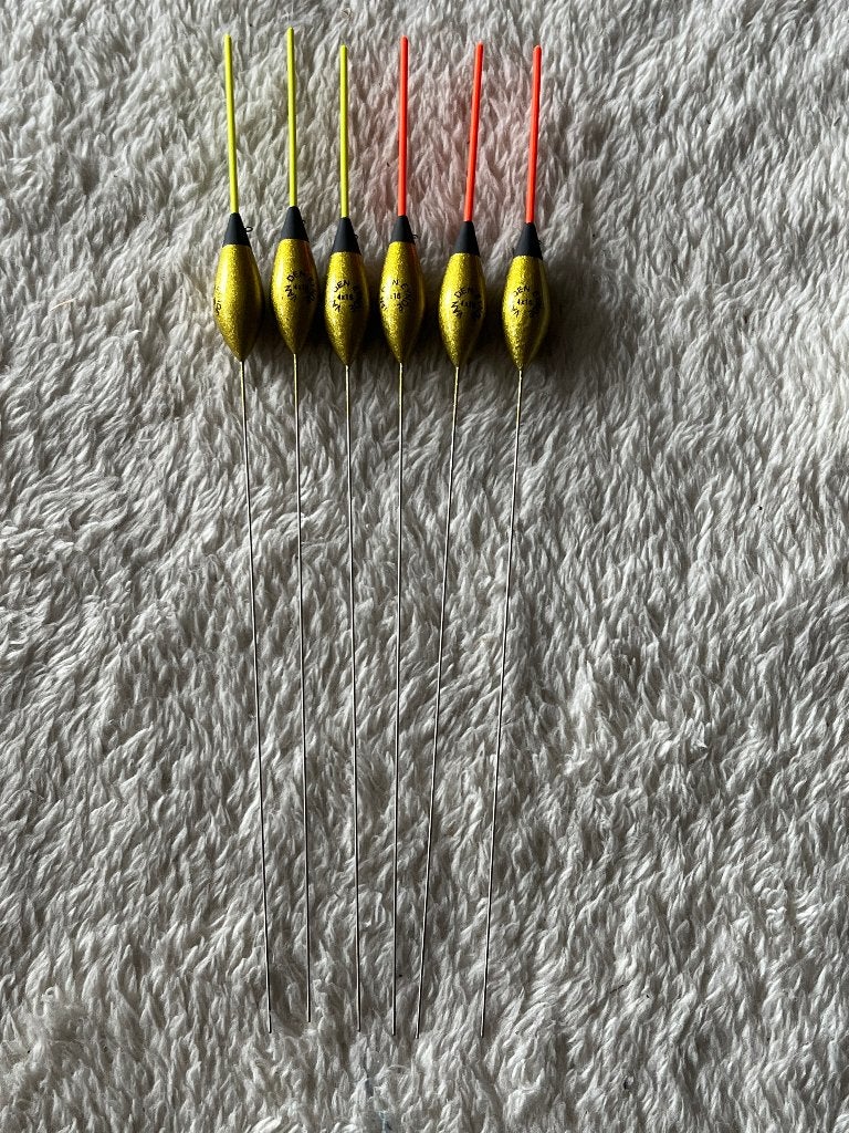 adv 101 / NIEUW set 6 dobbers TUBERTINI 0,50gr, Ophalen of Verzenden, Nieuw, Dobber of Lood