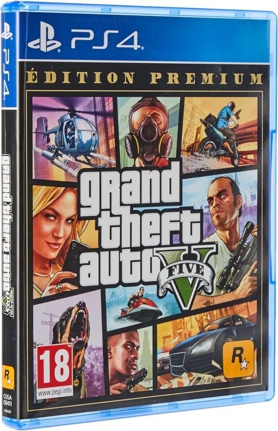 Grand Theft Auto GTA V Premium Editie - PS4, Online, Vanaf 18 jaar, 1 speler, Nieuw