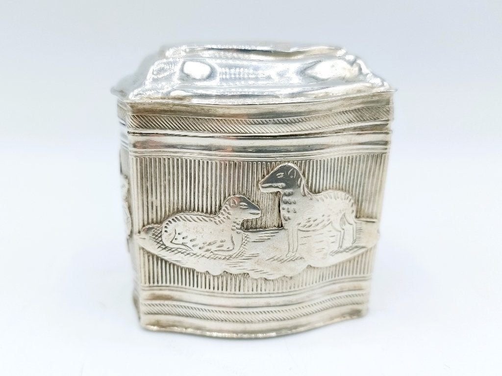 Zilveren lodereindoosje, Chr. J. Brunings, Joure, 1857, Verzenden, Zilver