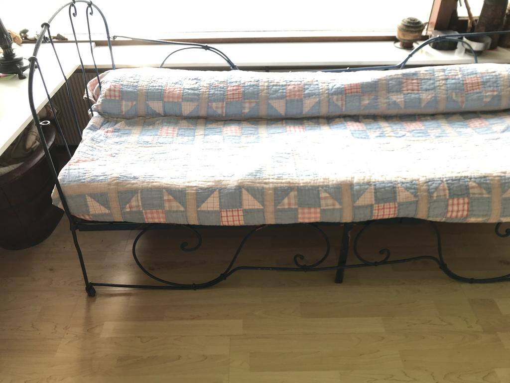 Dagbed daybed smeedijzer, Huis en Inrichting, Banken | Sofa's en Chaises Longues, Ophalen, Eenpersoons, Frans smeedijzer, 150 tot 200 cm