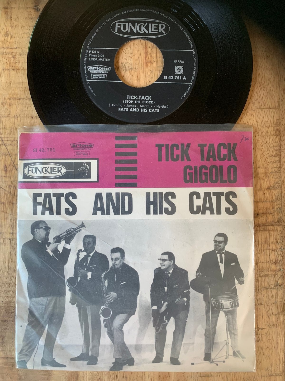 Rock & Roll Beat Fats and his Cats Tick Tack Gigolo Artone, Ophalen of Verzenden, Zo goed als nieuw, Pop
