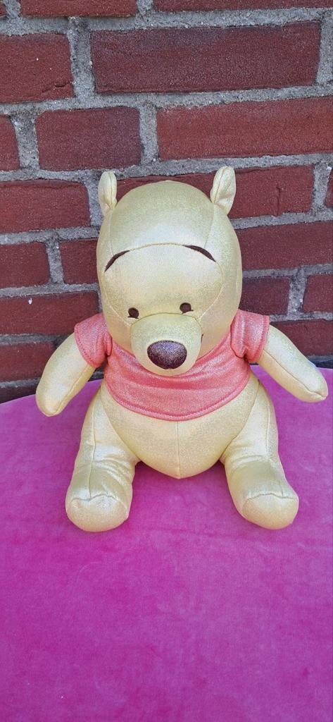 Glitter Winnie de Poeh Knuffel Disney 100 Jaar, Ophalen of Verzenden, Zo goed als nieuw