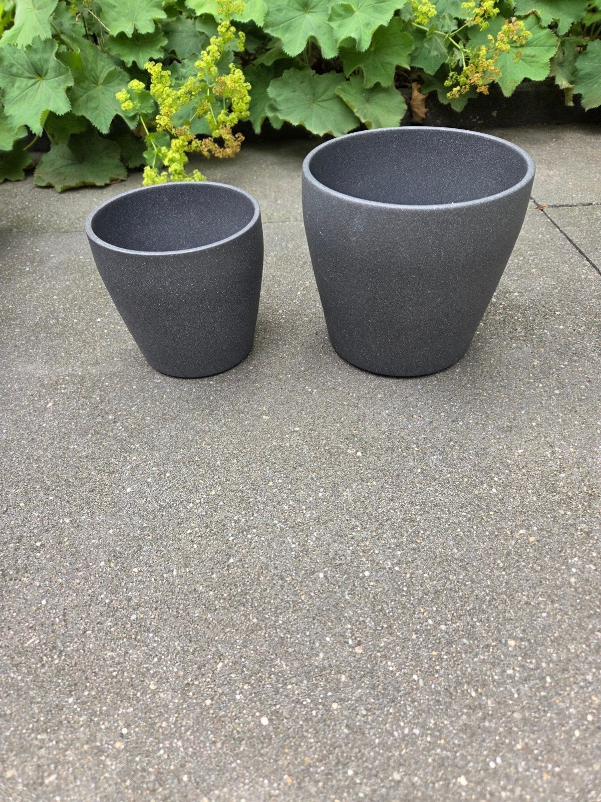 Volle Krat Ikea Antraciet Sierpotten / Bloempotten, Ophalen, Rond, Zo goed als nieuw, Balkon