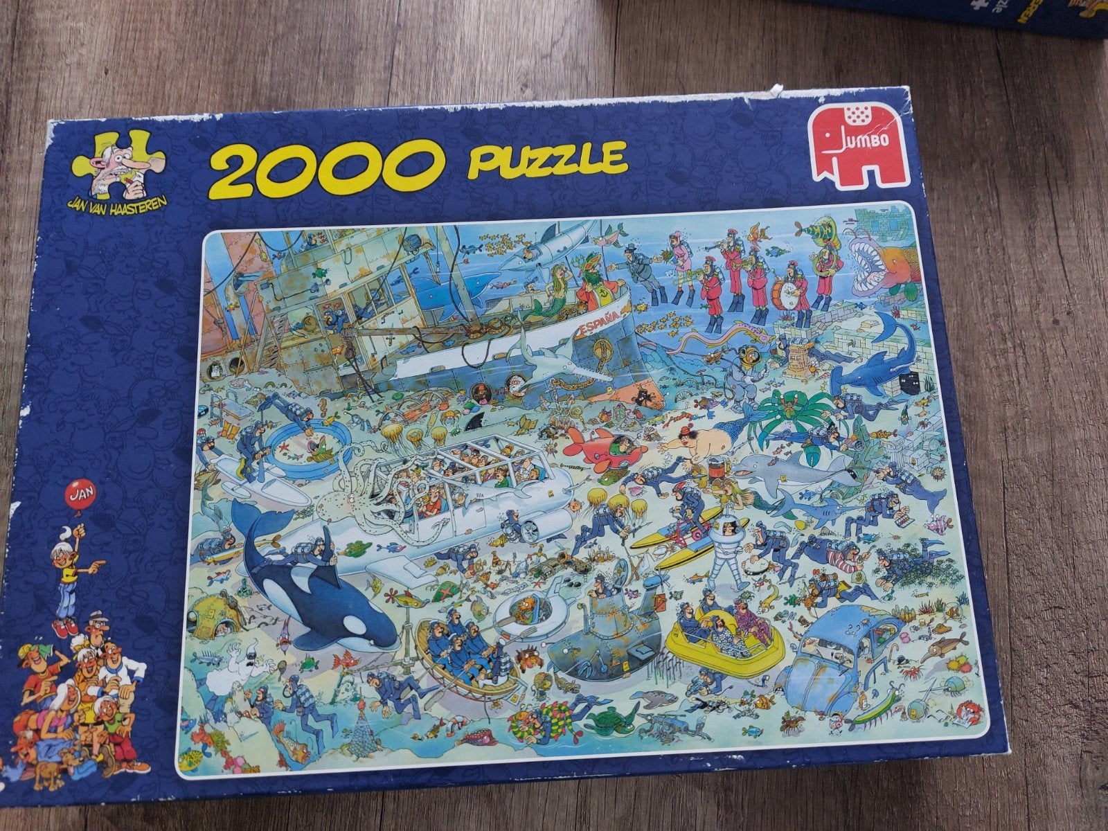 Jan van Haasteren 2000 stukjes puzzel - Onderwaterwereld, Hobby en Vrije tijd, Ophalen of Verzenden, Meer dan 1500 stukjes, Zo goed als nieuw