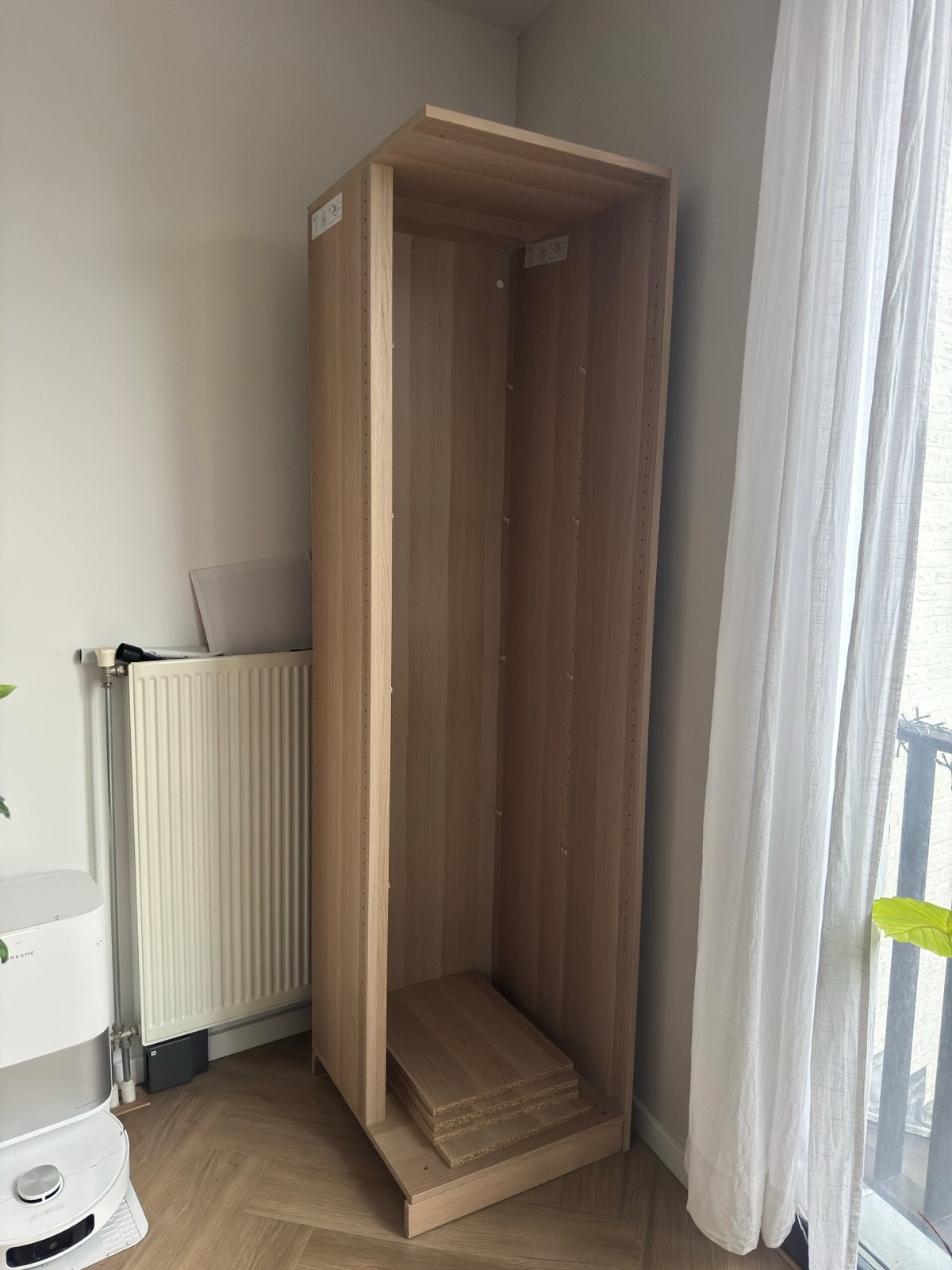 Ikea Pax hoekelement met 4 planken, 53x58x201 cm, Ophalen, Met plank(en), Gebruikt, 200 cm of meer