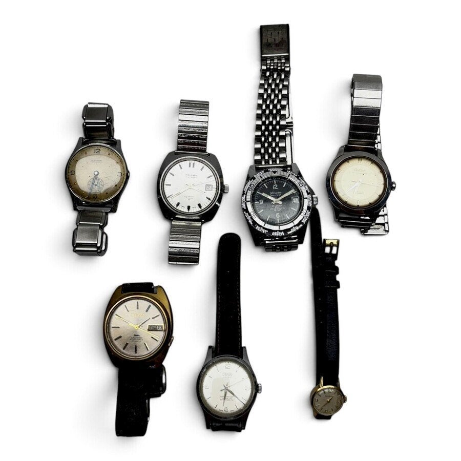 Lot diverse vintage horloges, o.a. Sicura Rallye GT