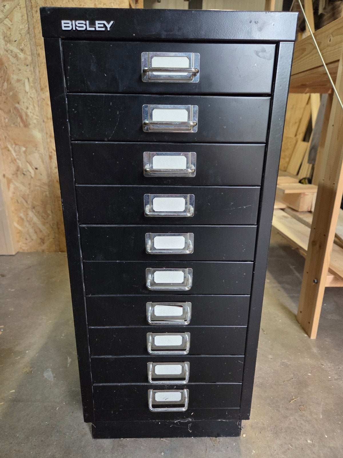Bisley metalen ladekast met 10 lades, Ophalen, Minder dan 50 cm, Gebruikt, 5 laden of meer