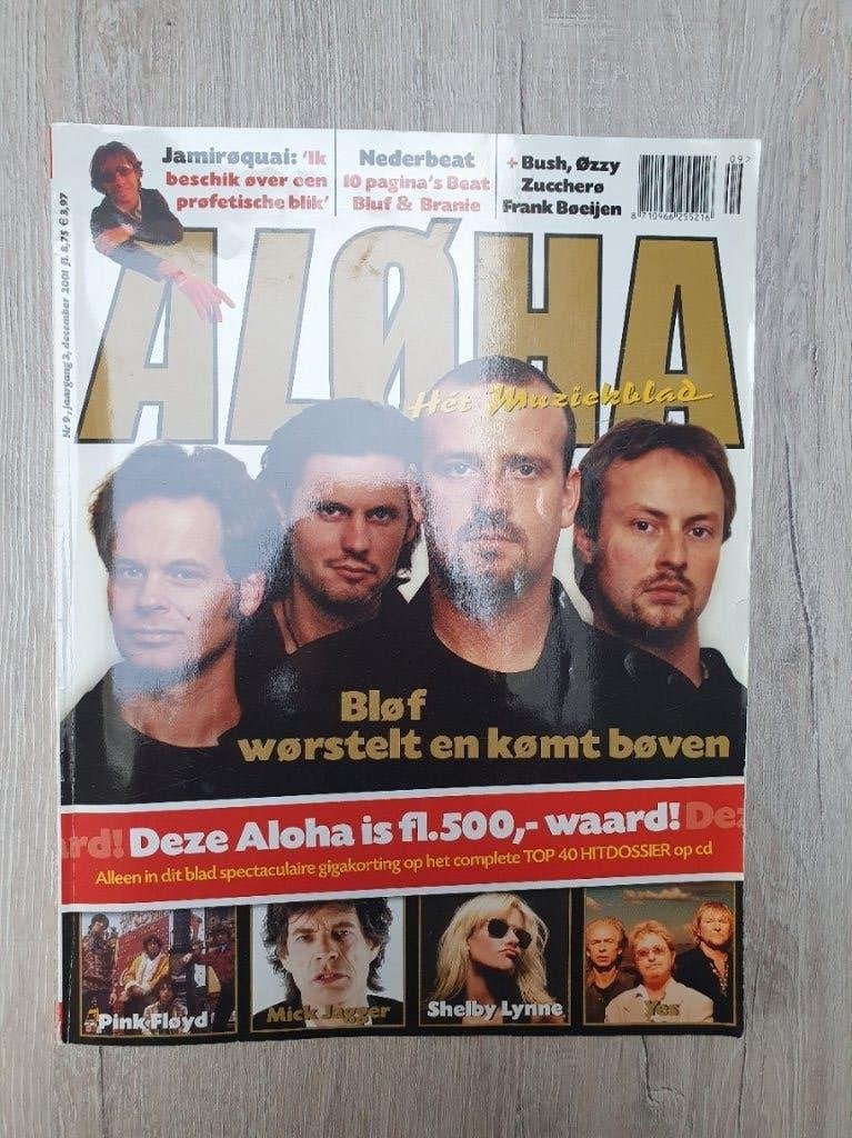 Aloha Muziekblad - Bløf, Pink Floyd, Jamiroquai, Mick Jagger, Ophalen of Verzenden, Gebruikt, Boek, Tijdschrift of Artikel