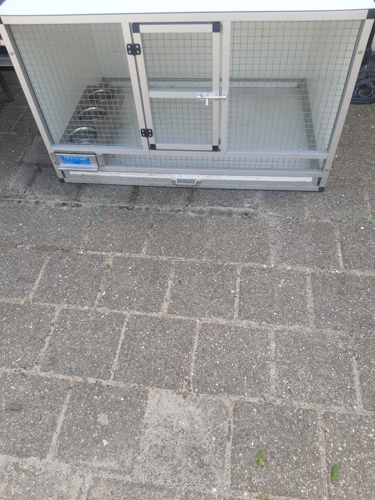 Papegaaien kooi met laden en voederplateau, Dieren en Toebehoren, Ophalen, Zo goed als nieuw, Aluminium