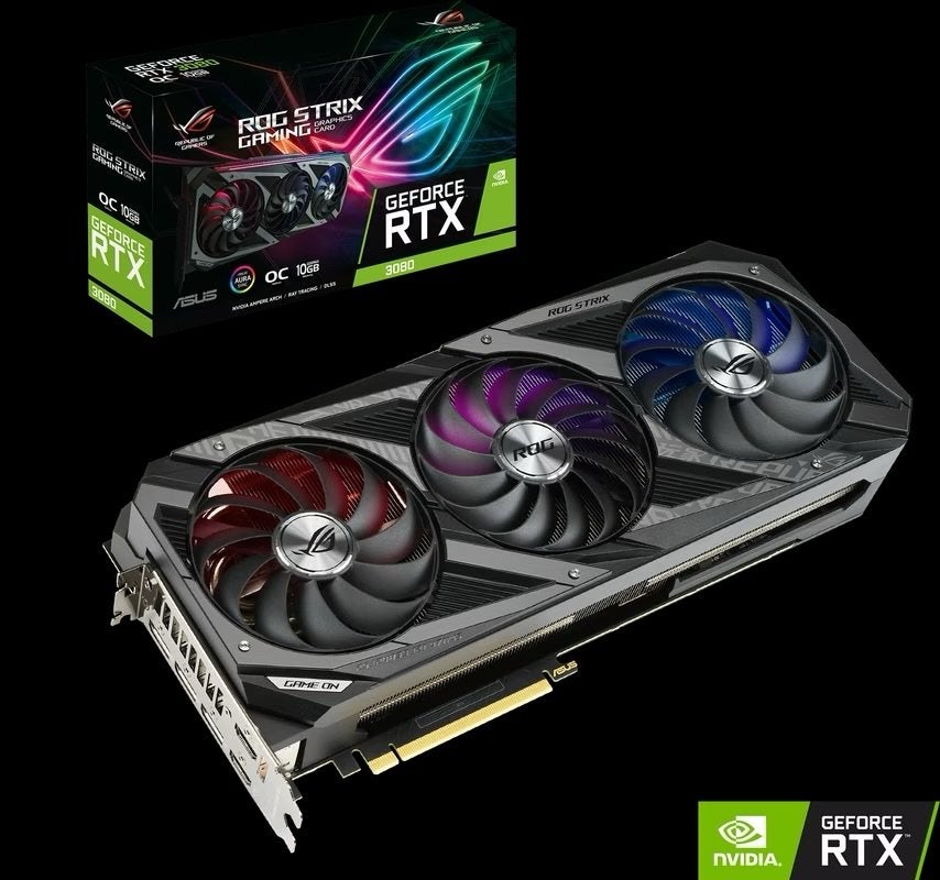 ASUS ROG Strix GeForce RTX 3080 OC 10GB Videokaart, HDMI, GDDR6, PCI-Express 4, Ophalen of Verzenden
