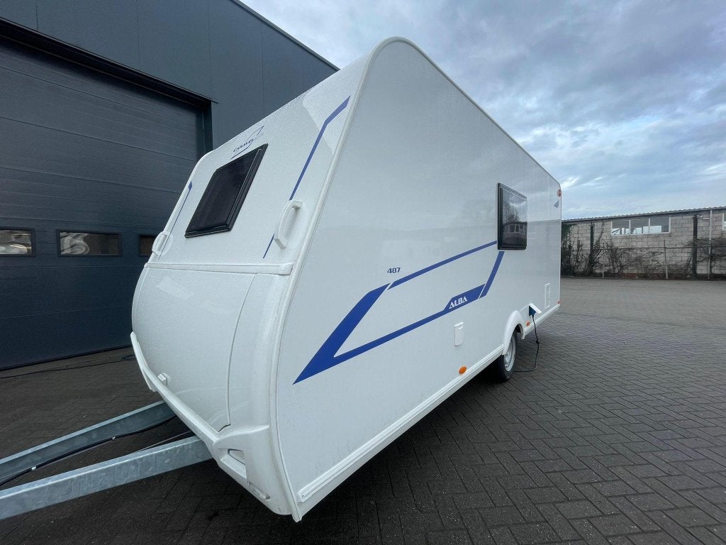Caravelair Alba 487 Model 2026!, Caravans en Kamperen, Dwarsbed, Bedrijf, Treinzit, Caravelair