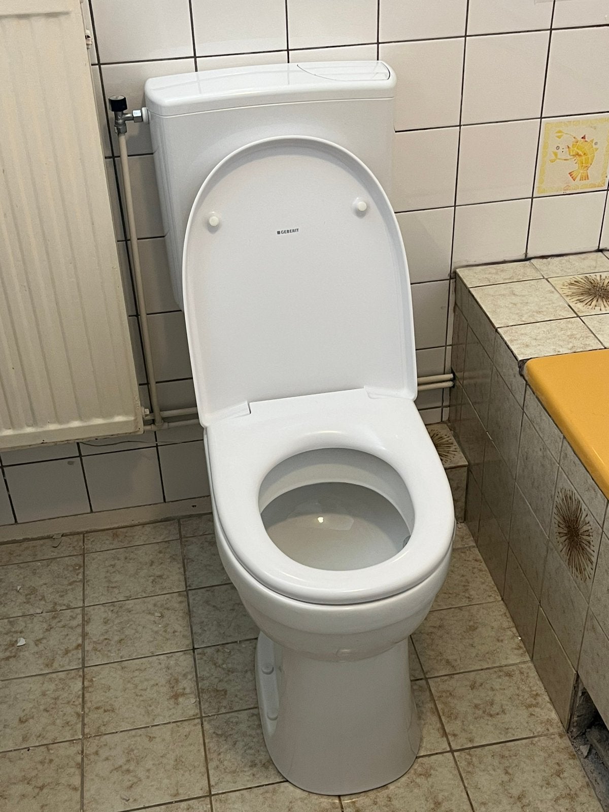 Geberit staande wc compleet., Ophalen, Zo goed als nieuw, Toilet