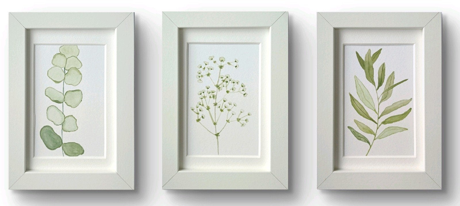 Handgeschilderde kunstserie, 3 originele werken, limited set, Antiek en Kunst, Ophalen of Verzenden, Papier/karton, Gelimiteerde oplage