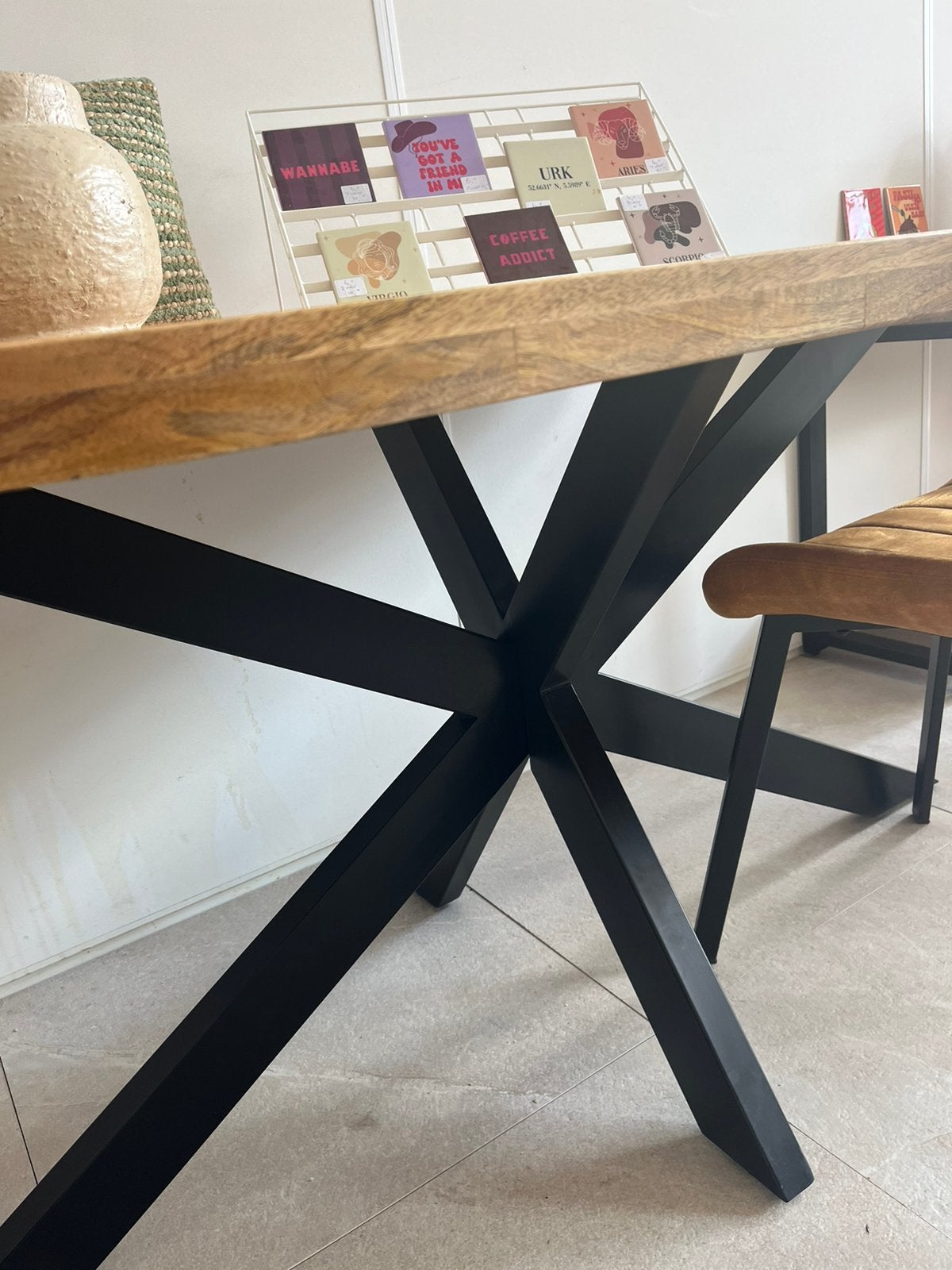 Magazijn leegverkoop eettafel deens ovaal mangohout matrix, Hout, Nieuw, Ophalen of Verzenden, Info@wkhome.nl