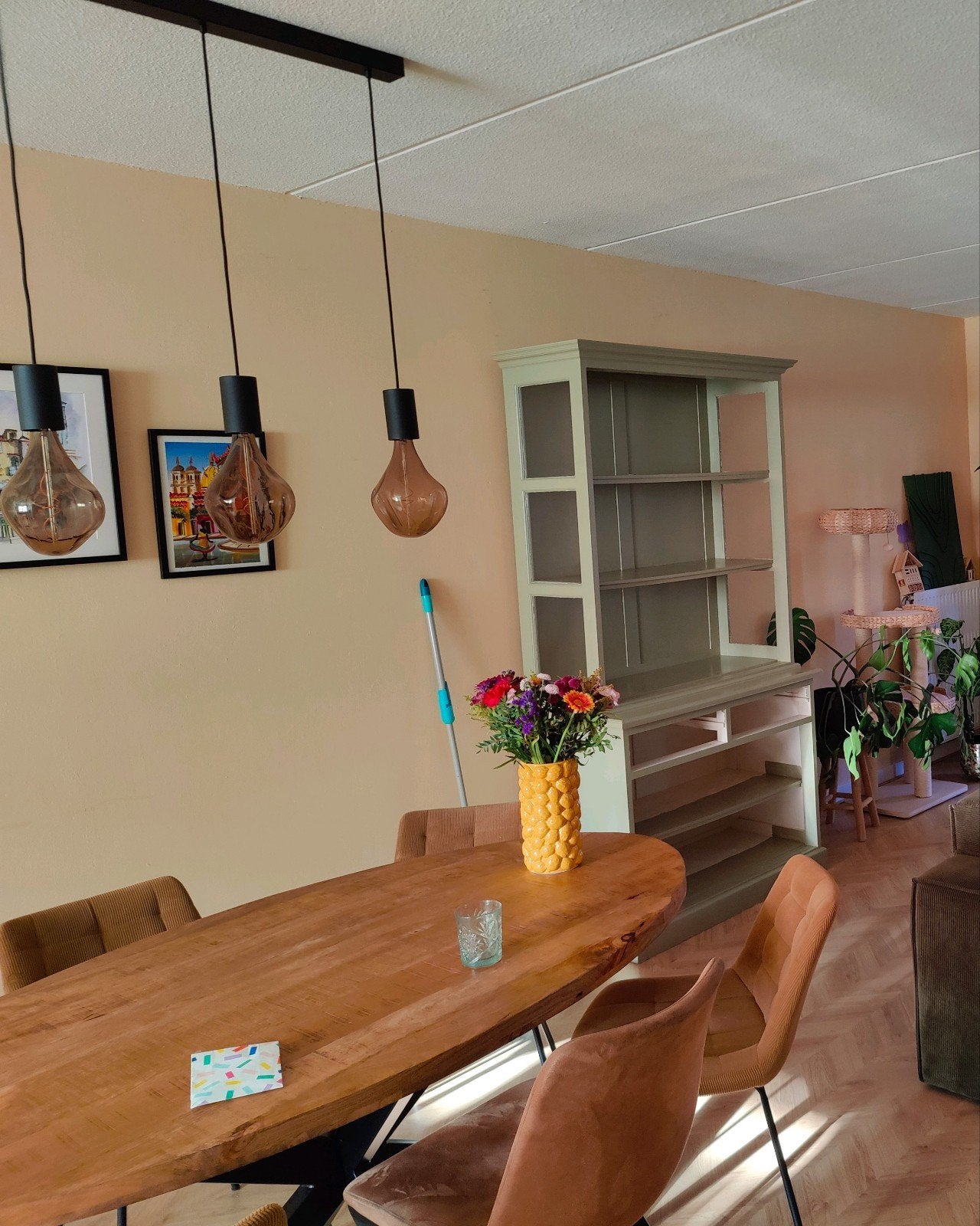 Ophangsysteem met 3 lampen van Hornbach, Ophalen, Gebruikt, Glas, E27 (groot)