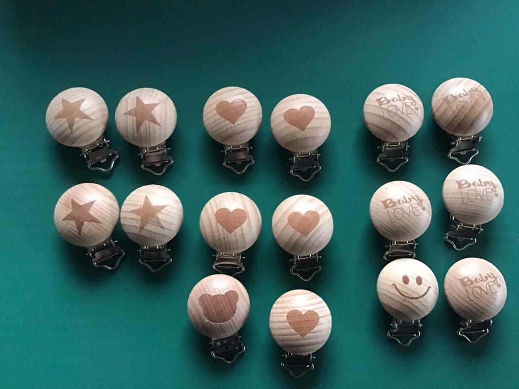 Speenclips van beukenhout 17 stuks, Ophalen of Verzenden, Nieuw, Overige typen
