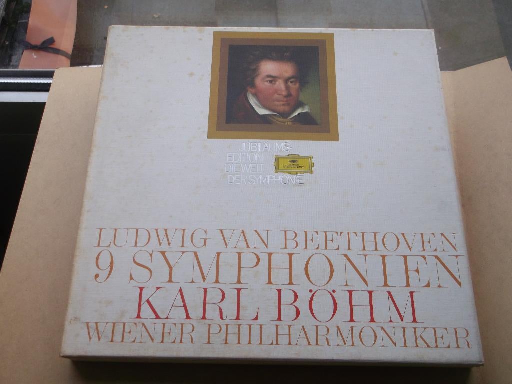 Beethoven~9 symphonien~Wiener Phil~Karl Bohm~9 LP, Ophalen of Verzenden, Zo goed als nieuw, Orkest of Ballet, 12 inch