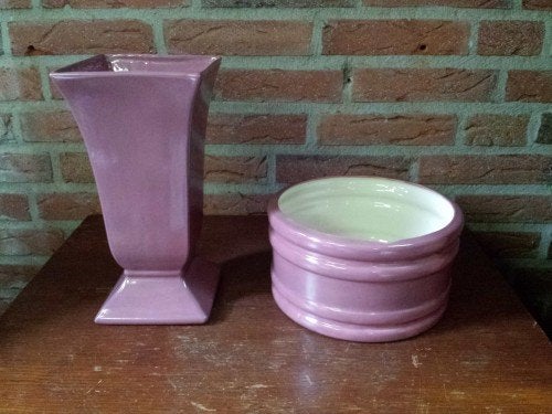 Bloempotten van lila aardewerk, 2 stuks, Ophalen of Verzenden, 'T Olde Gre-j, Info@toldegrej.nl, Endepoelstraat 20f Didam