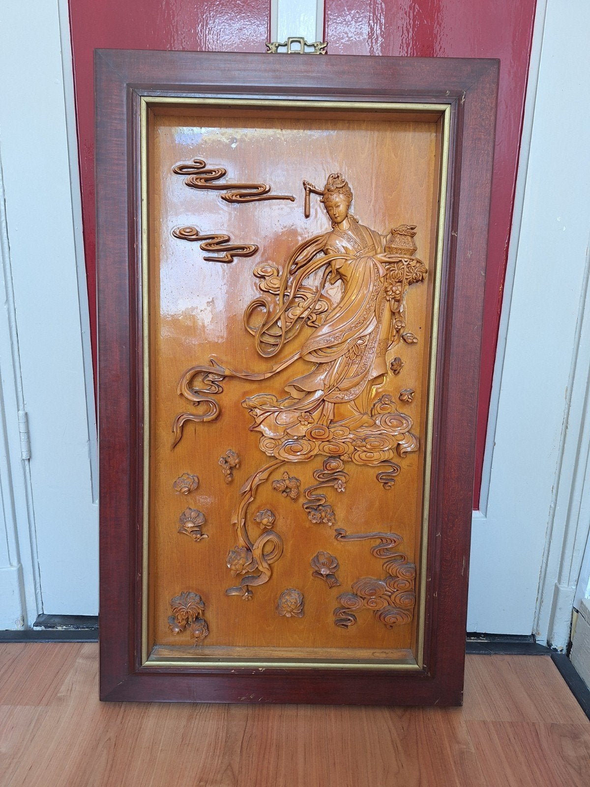 3 houten panelen uit China, Antiek en Kunst, Ophalen of Verzenden