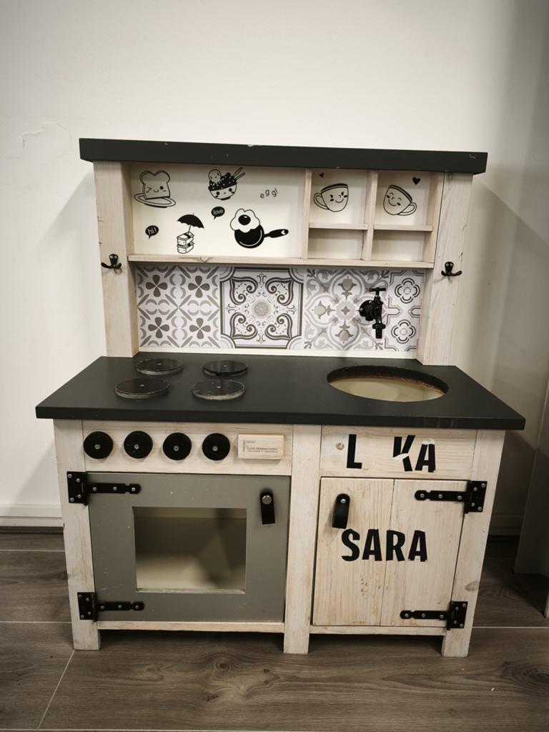 SteigerHouten Speelkeuken met Accessoires en Eten, Ophalen, Gebruikt, Hout, Speelkeuken