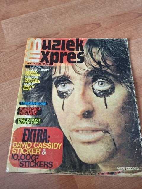Muziek Expres 1973 Alice Cooper Slade Michael Jackson, Verzenden, 1960 tot 1980, Nederland, Tijdschrift