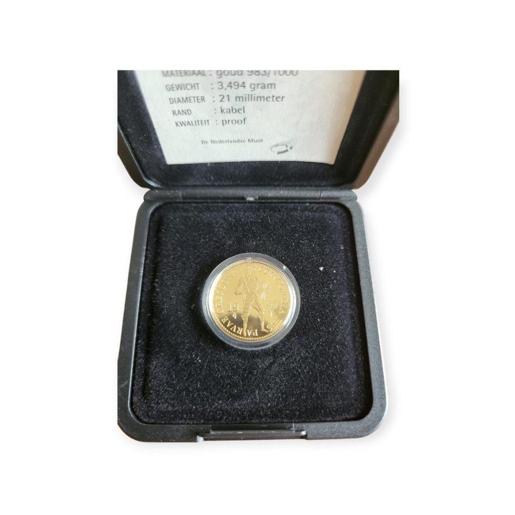 Nederland Gouden Dukaat 1997 in cassette, Ophalen of Verzenden, Goud