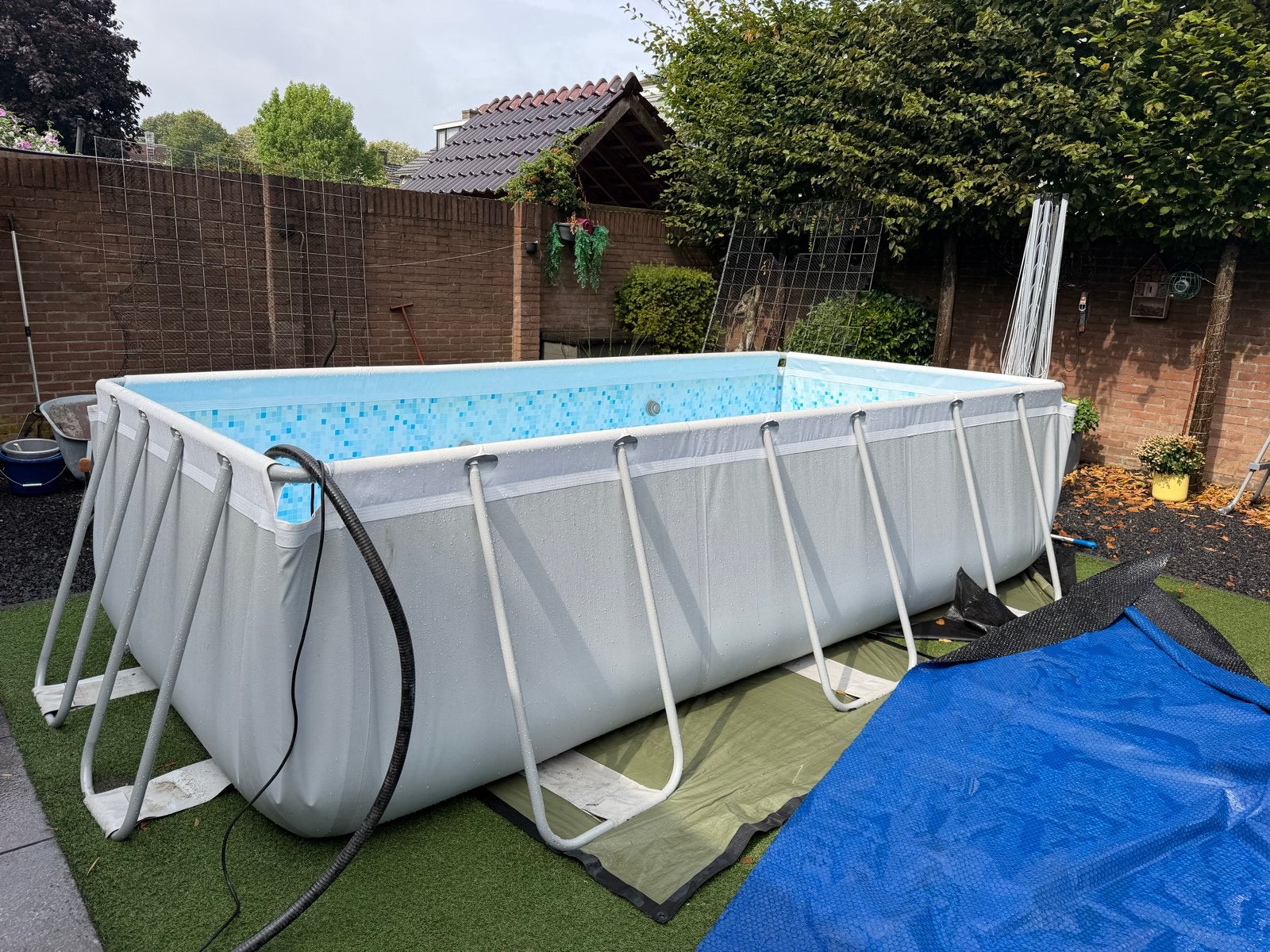 Bestway Power Steel opzet zwembad rechthoekig, Tuin en Terras, Zwembaden, Ophalen, Gebruikt, 200 tot 300 cm, 80 tot 120 cm