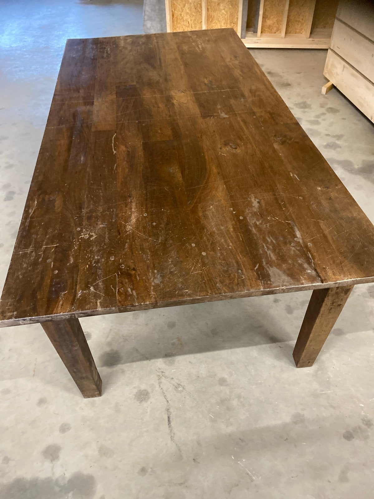 Robuuste houten eettafel - Vintage stijl b 1100 x L 2200, Ophalen