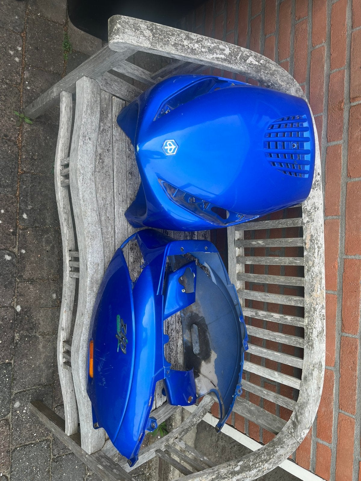 Zip kappenset blauw, Ophalen