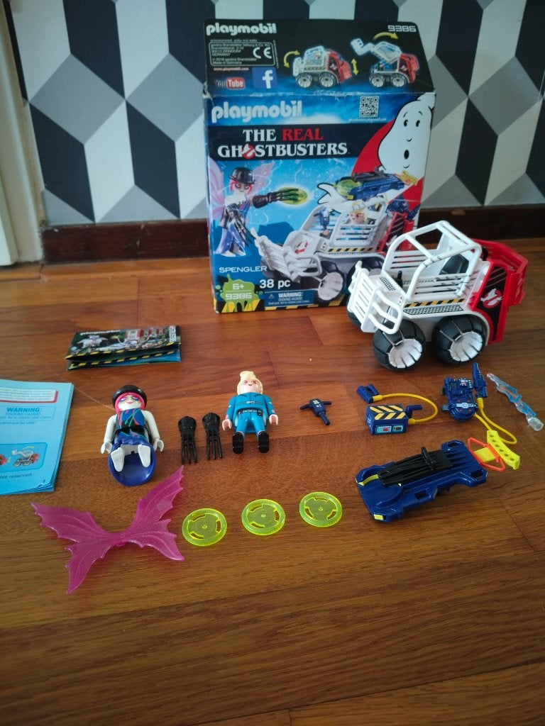 Playmobil 9386 Ghostbusters Spengler met kooiwagen, Ophalen, Complete set, Voertuig, Zo goed als nieuw