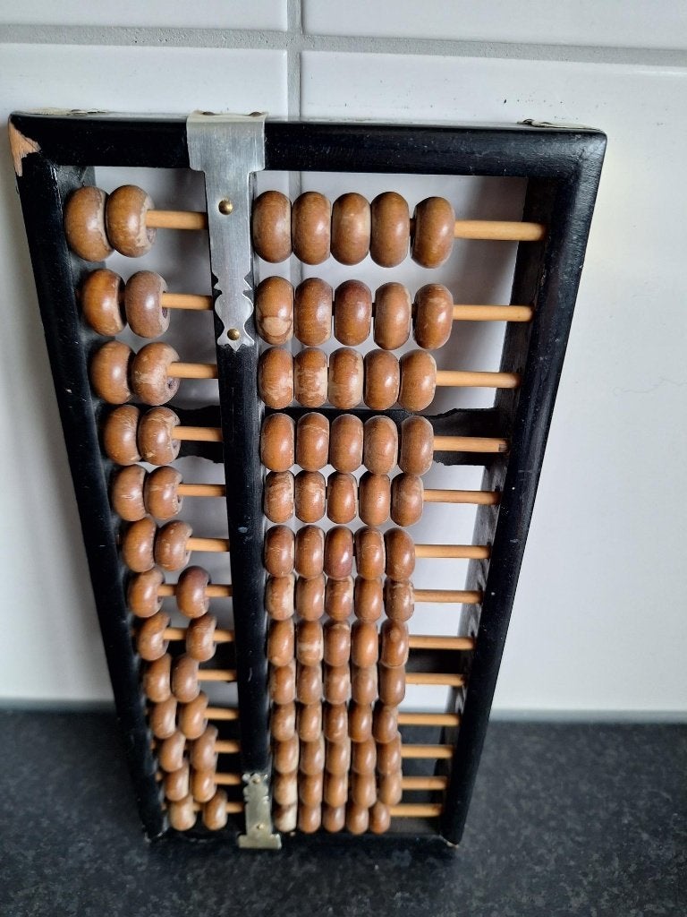 Abacus/telraam bruine kralen Chinees, Antiek en Kunst, Ophalen of Verzenden