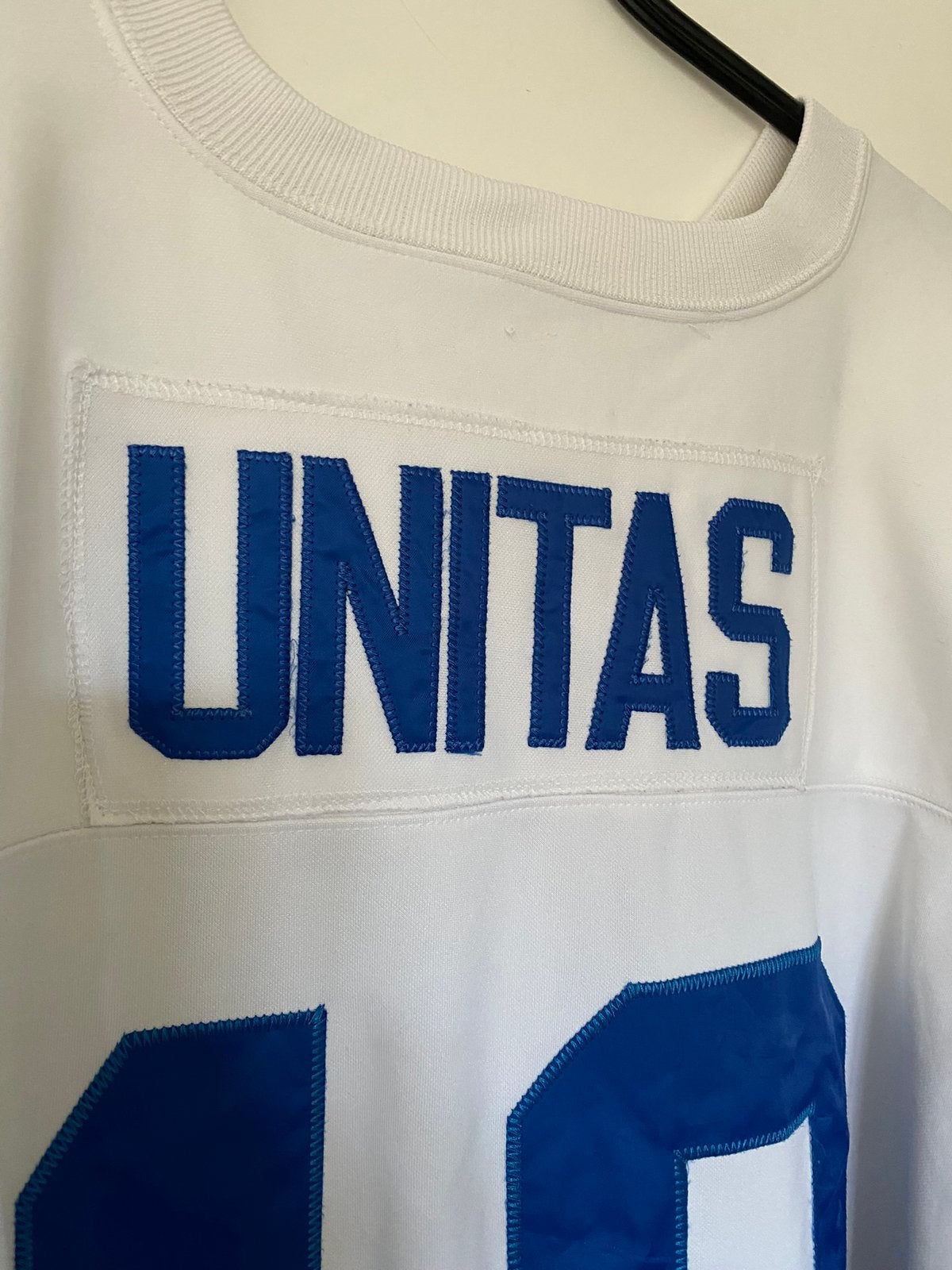Vintage NFL foothball shirt jersey Johnny Unitas #19, Mitchell en Ness, USA, Wit, Overige maten