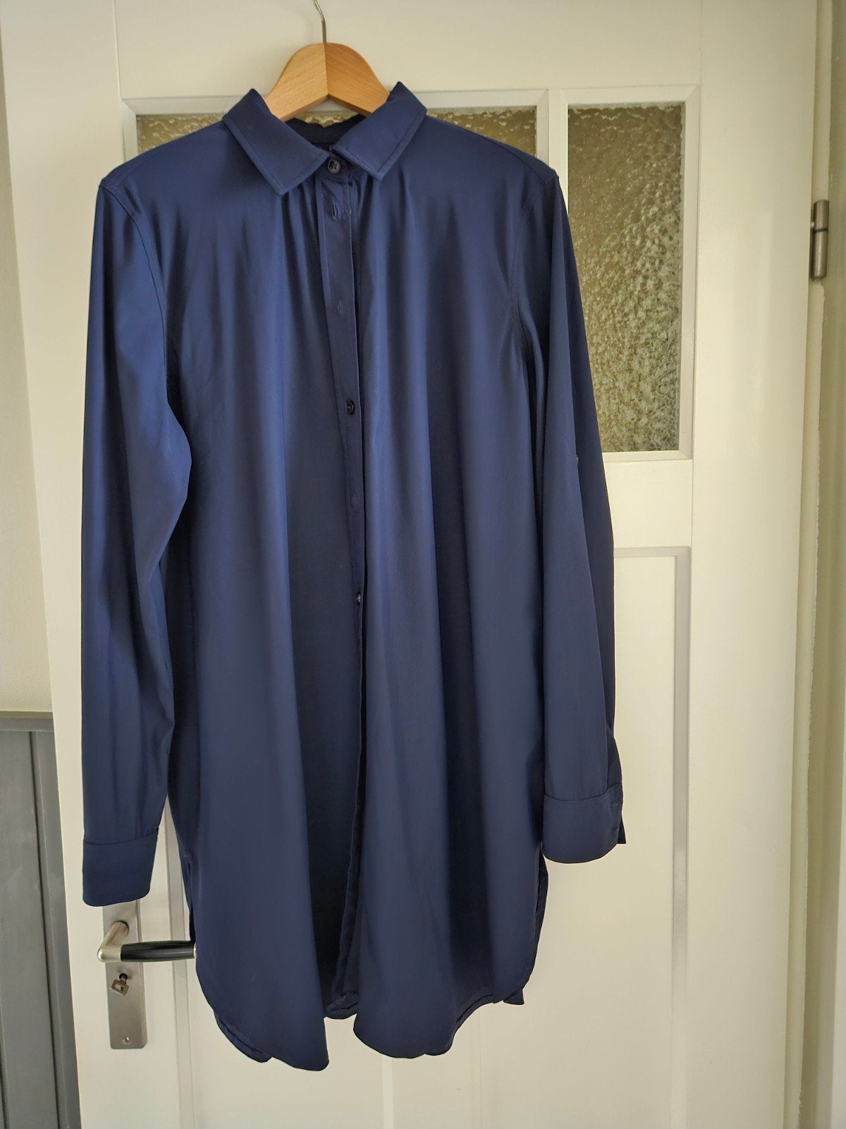 Plus Basics prachtige donkerblauwe blouse te koop!, Kleding | Dames, Verzenden, Zo goed als nieuw, Maat 46/48 (XL) of groter, Blauw
