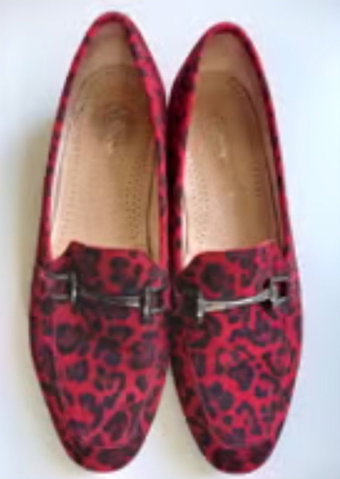 Gabor loafers rode panterprint 39, Kleding | Dames, Schoenen, Ophalen of Verzenden, Zo goed als nieuw, Rood, Instappers