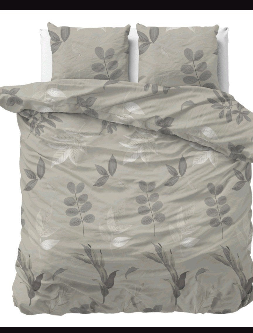 2x Sleeptime Tessa-Sand Dekbedovertrek 140x200/220, Anti-allergisch, Eenpersoons, Beige, Dekbedovertrek