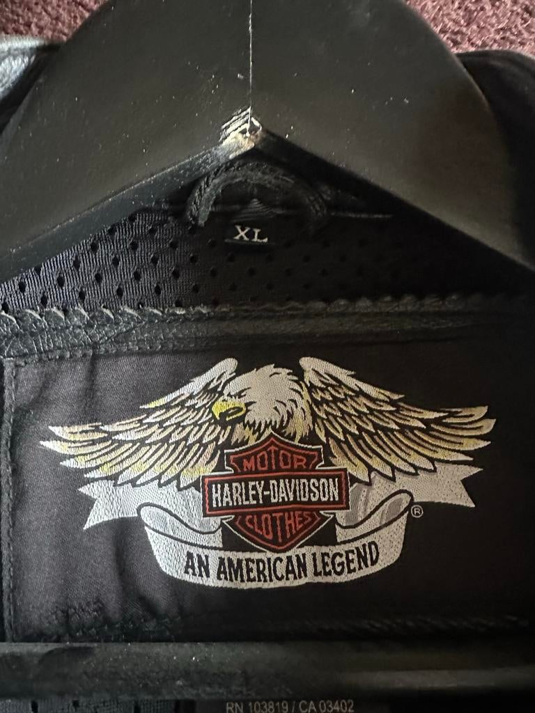 Lederen Harley Davidson jas - XL, Motoren, Kleding | Motorkleding, Heren, Jas | leer, Ophalen of Verzenden, Tweedehands