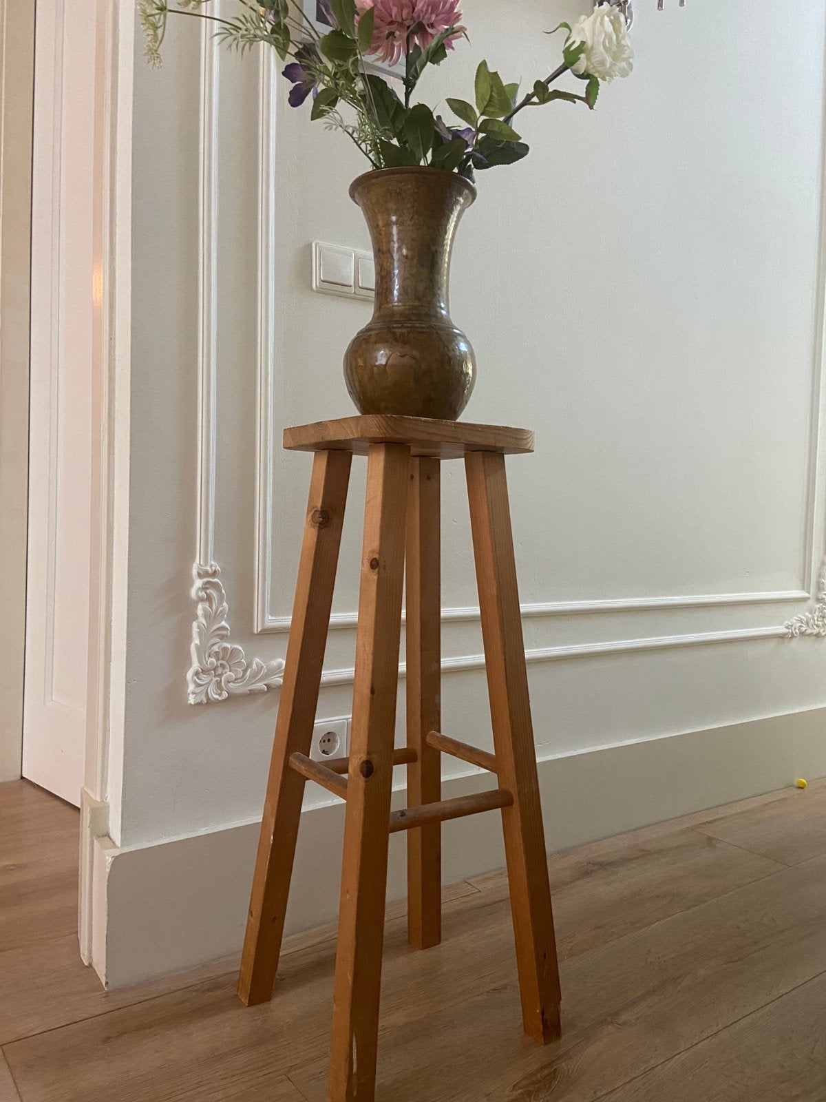 Houten kruk - 79 cm hoog, Ophalen, Gebruikt, Hout
