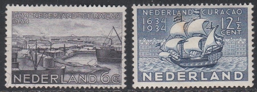 Nederland 1934 267/268 Curacao, Ongebruikt, Postzegels en Munten, Ophalen of Verzenden, T/m 1940, Postfris