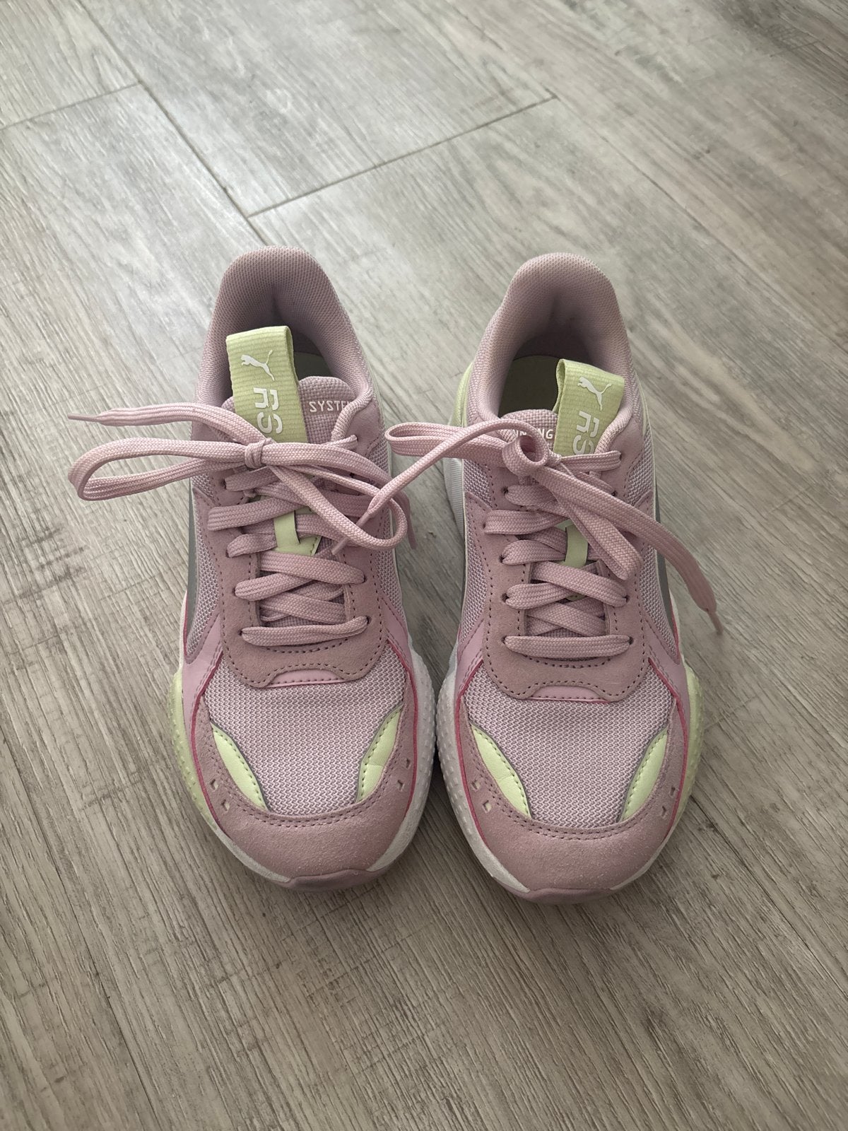Puma RS-X sneakers roze/lichtgroen, zo goed als nieuw, Nieuw, Ophalen of Verzenden, Sneakers of Gympen, Roze