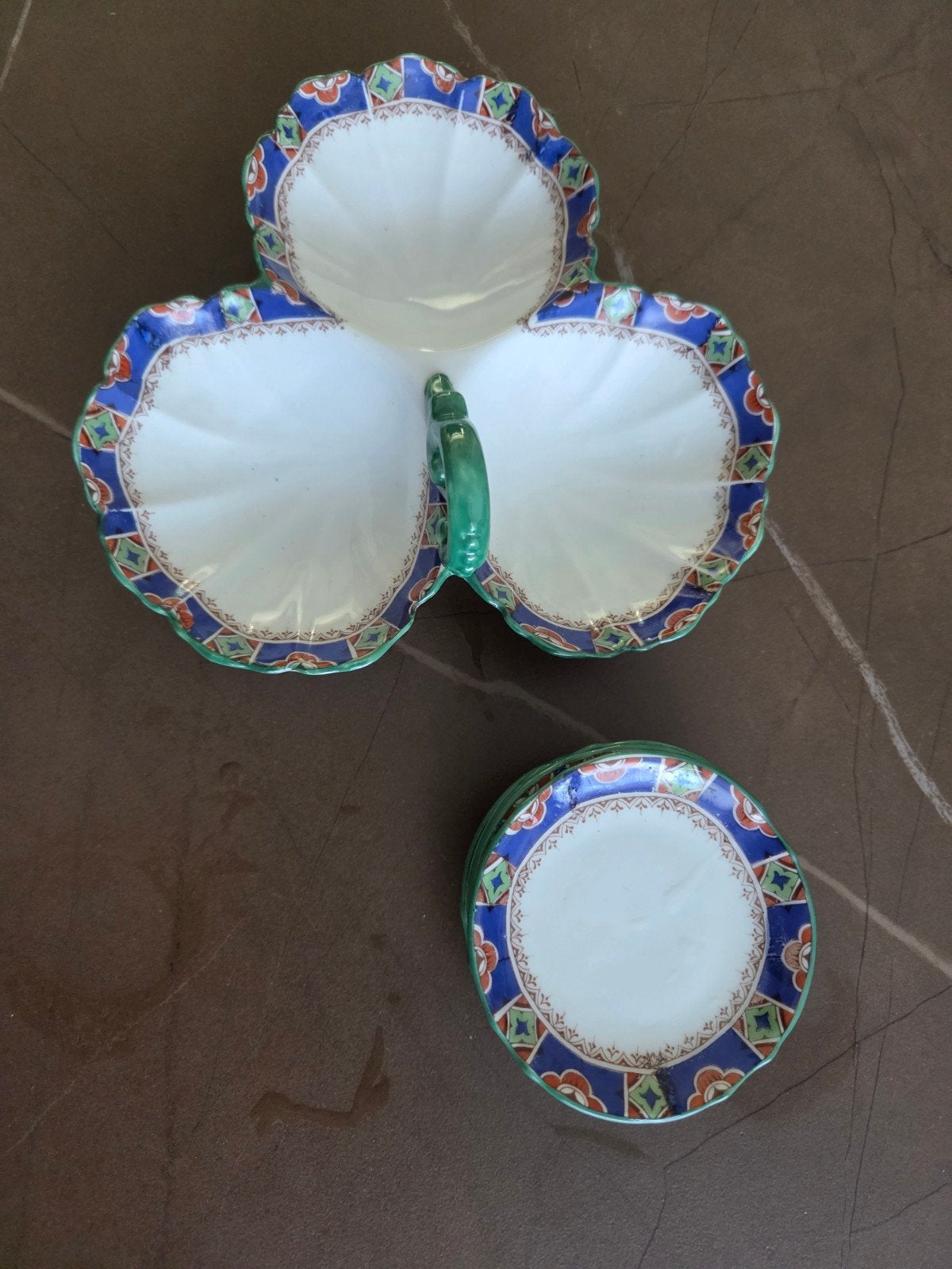 Vintage porseleinen schaaltjes en bordjes set, Antiek en Kunst, Ophalen