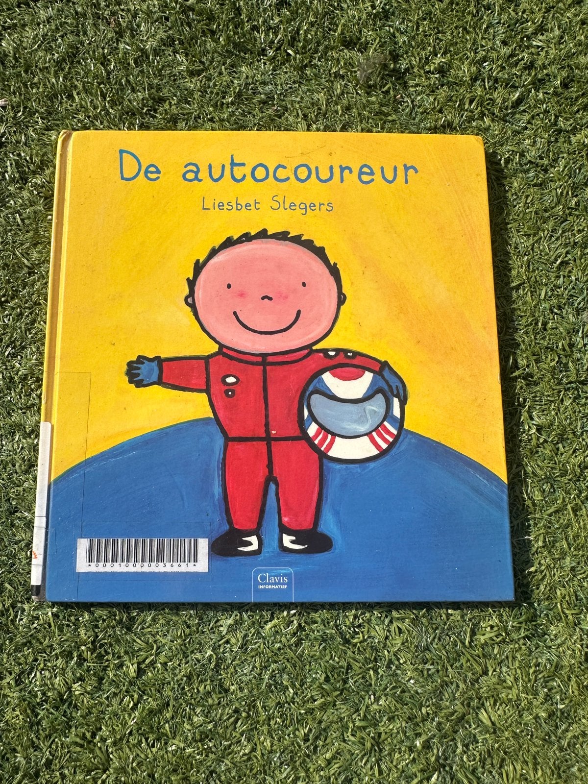 kinderboek De autocoureur voor Kleuters (vanaf ong. 4 jaar), Ophalen, Zo goed als nieuw, Prentenboek